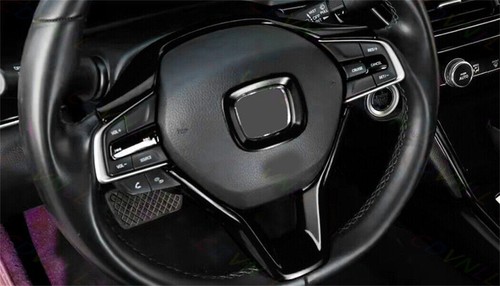 Cubierta del panel del borde del volante para Honda Accord 10th 18-22 negro brillante - Imagen 4 de 6