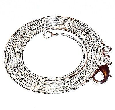 20" Silver Plated Snake Chain with Lobster Clasp Width 1.2mm