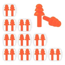 10 Pairs Noise Cancelling Ear Plugs, Premium Soft Silicone, Reusable, Waterpr...