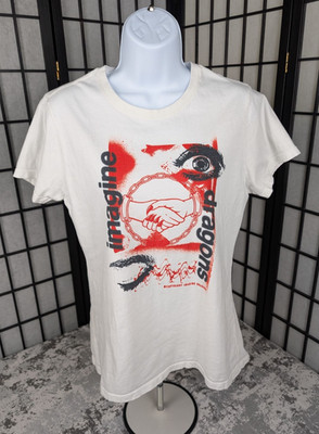 Imagine Dragons Women's Medium Handshake Ring Spun 100% Cotton Graphic T-shirt