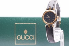 [Near MINT w/Box] Gucci 2000L 22mm Black Dial Gold Quartz Women's Watch JAPAN