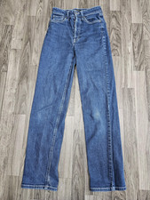 Wild Fable Jeans Womens 00 Super High Rise Straight Leg Button Fly Denim Pants