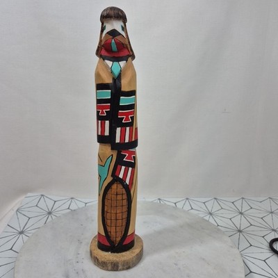 Vintage Hopi Shalako Corn Kachina Puppen signiert C. Tsosie