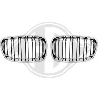 Kühlergrill Kühlergitter schwarz chrom für BMW 1er F20