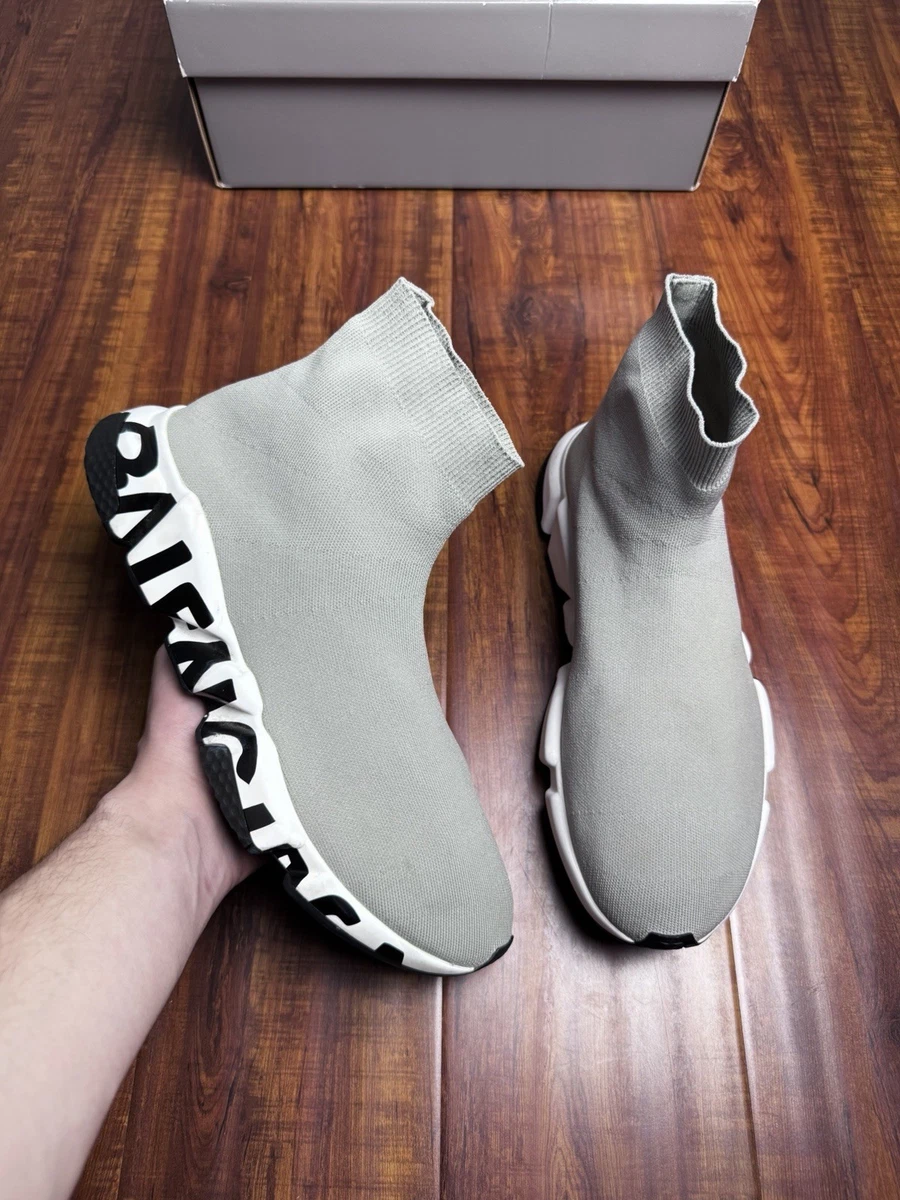 Balenciaga Speed 2.0 Grey. Used. Mens 10 Balenciaga Speed 2.0 Full Clear Sole Knit Sneakers | Saks  main image 3