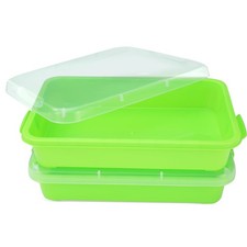 Sensory Bin Sand Tray with Lid for Toddlers 2 Pcs 15in Portable Sandbox Toy L...