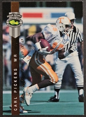 1992 Classic Draft Picks Collection Carl Pickens RC Tennessee Volunteers /46,080