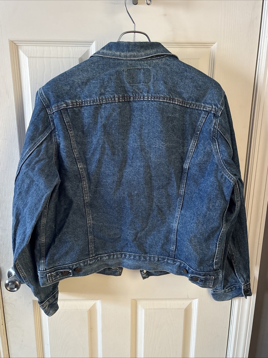 Vintage Levis Denim Jacket 80s 70506-0214 Blue Men 46R Trucker USA