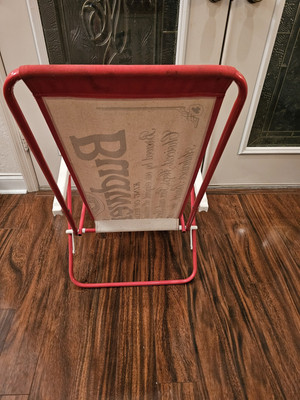 Vintage 1990's Budweiser Canvass Folding & Reclining Beach Chair