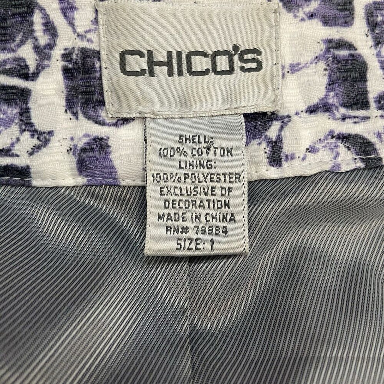 Chico’s Amina Jacket Pretty Python Embellished Ja… - image 4