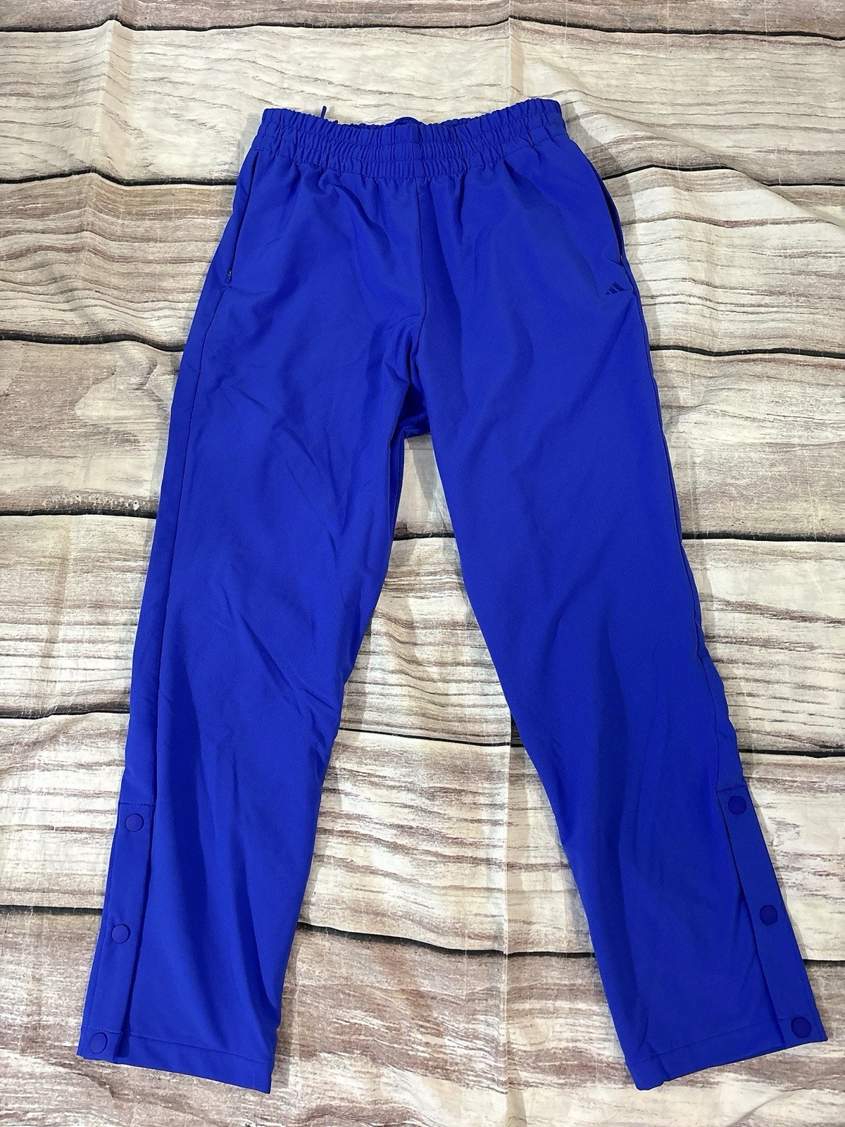 adidas Unisex Basketball Snap Pants IW1632 Lucid Blue Size S