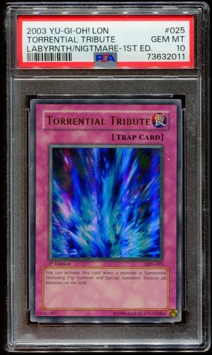 2003 YU-GI-OH LABYRINTH OF NIGTMARE 1ST ED LABYRINTH OF NIGHTMARE LON-025 PSA 10