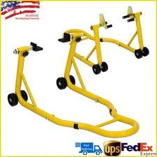 900lbs Heavy Duty Motorcycle Lift Stand Set with Adjustable U+L Swingarm Spool