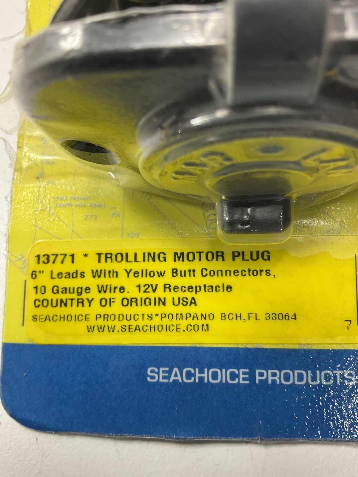 Seachoice 13771 Receptacle Trolling Motor Plug Female Socket Boatside 12 Volt