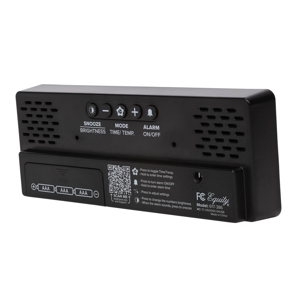 Equity 617-386 2” Gradient Digital Alarm Clock with Indoor Temperature - Image 4 of 4