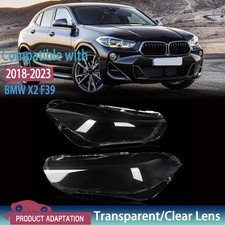 FOR BMW X2 F39 2018-2023 HEADLIGHT LENS HEADLAMP COVER REPLACEMENT LEFT + RIGHT