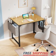 Stylish Computer Office Desk W/ Storage Bag Headphone Hooks Home Study New