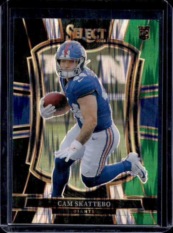 2025 Select Cam Skattebo Premier Level RC Black and Green Prizm Shock #195