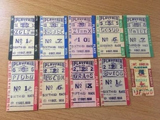 1958 Playfair Horse Racing Tote Betting Tickets, Spokane Washington, Lot of (10)