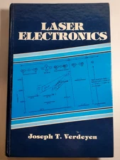 Vintage 1981 Hardcover Book Laser Electronics Joseph T Verdeyen Technology