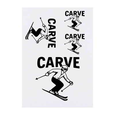 4 x Temporäre Tattoos / Transfers ''Skiing Carve the Mountain'' (TO00088406)