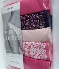 John Lewis Ladies 5 Pack Cotton bikini Briefs Knickers Underwear Sizes 16