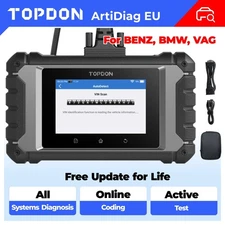 TOPDON ArtiDiag EU Scanner – Full System Diagnostic + ECU Coding & Bidirectional