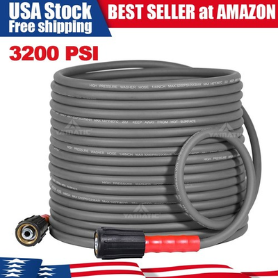 #ad YAMATIC Flexible Pressure Washer Hose 1 4quot; Kink Resistant Hose M22 14mm 3200 PSI $29.99