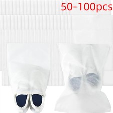 50-100Pcs Transparent Shoe Bags For Travel Portable Large Clear Shoe Bag Storage