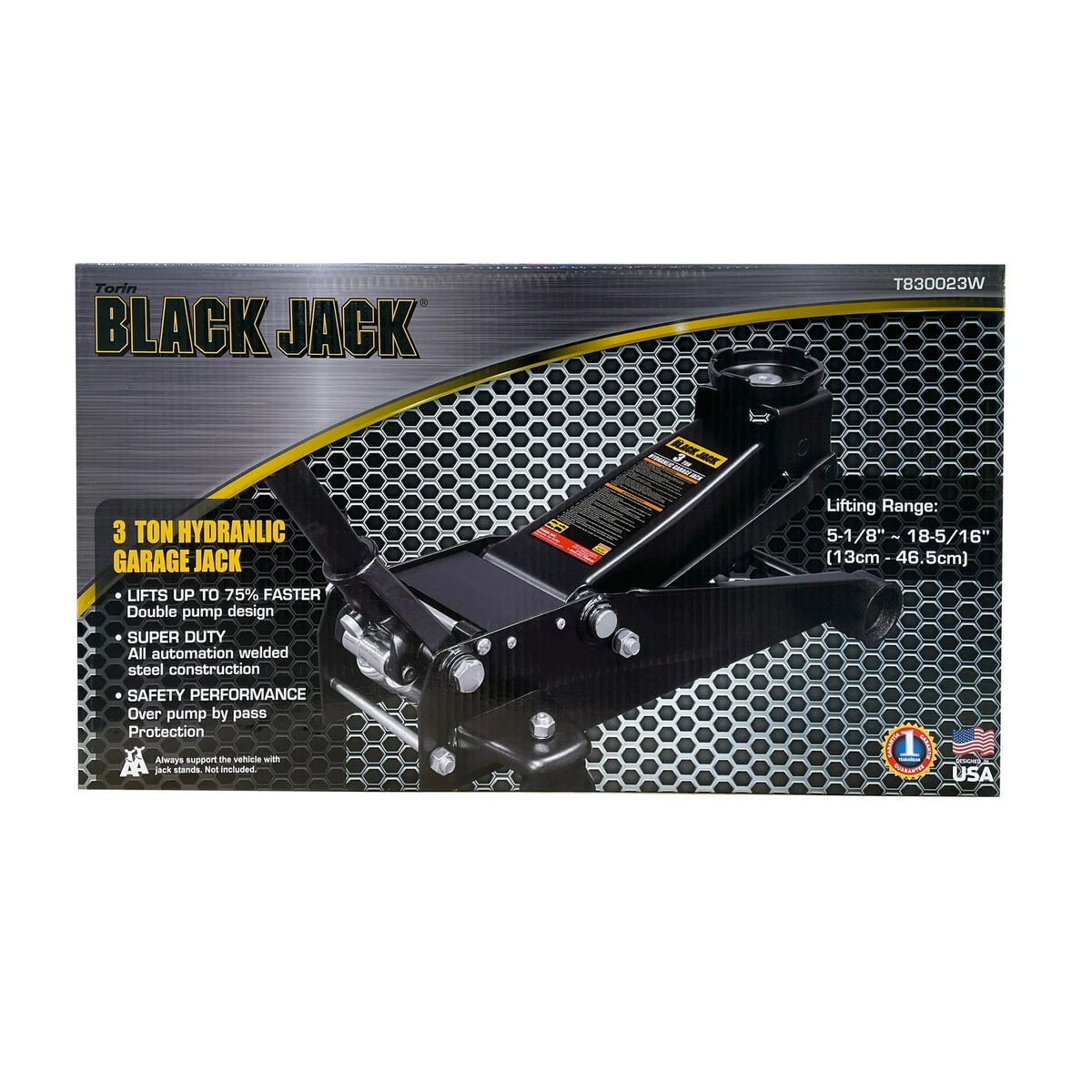 Black Jack T830023W 3 Ton Garage Jack Dual Piston Black | eBay