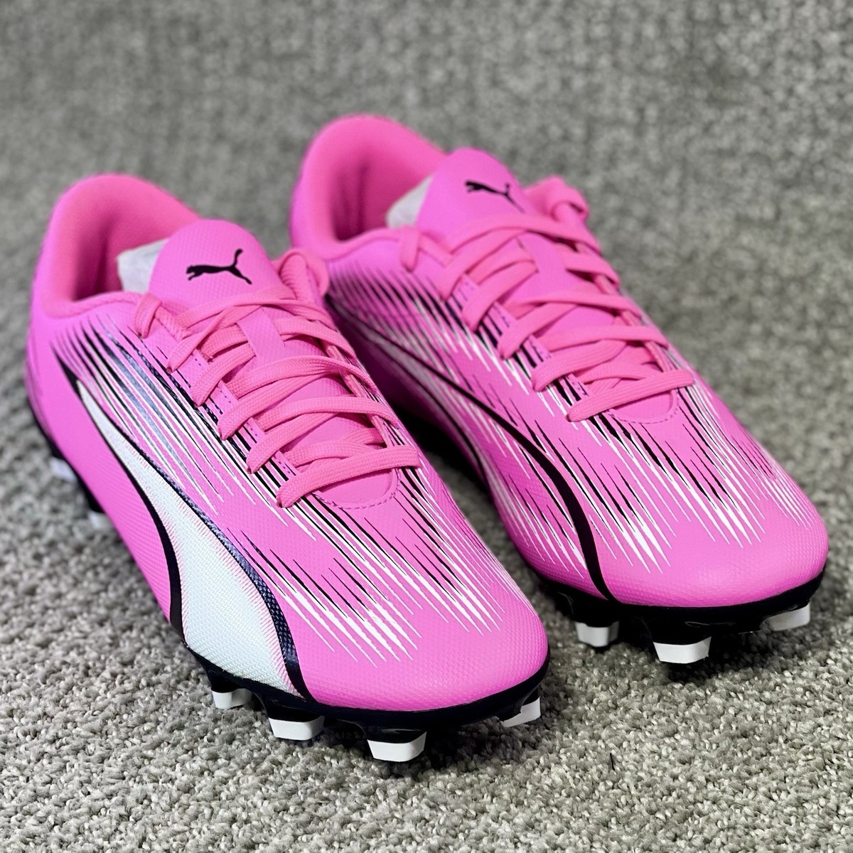 Puma Ultra Play FG/AG Soccer Cleats Pink Black White 107763-01