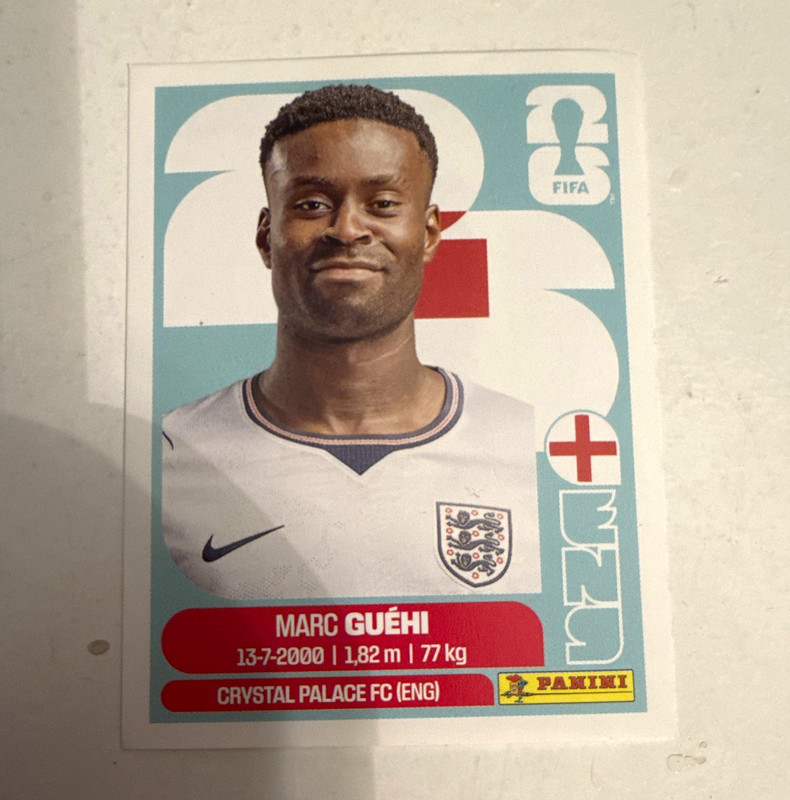 Panini FIFA World Cup 2026 Marc Guéhi ENG 4 England Portrait Sticker