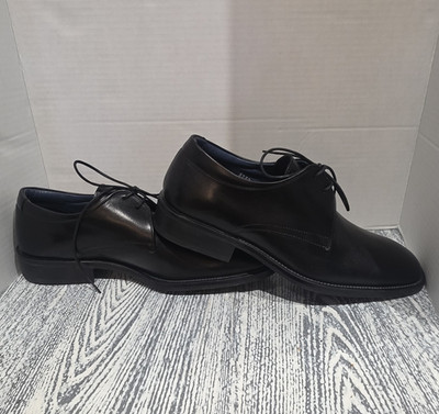 Gordon Rush Branson Derby Dress Shoes Black Leather Lace-Up Square Toe US 8