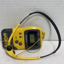 Sony Walkman SRF-M70 SPORTS AM/FM Radio Tested Working w Sports Headphones.Works