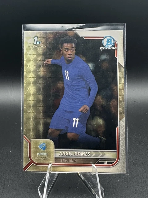 Angel Gomes Road To UEFA U21 Championship 2022 Bowman Chrome Super Tractor 1/1