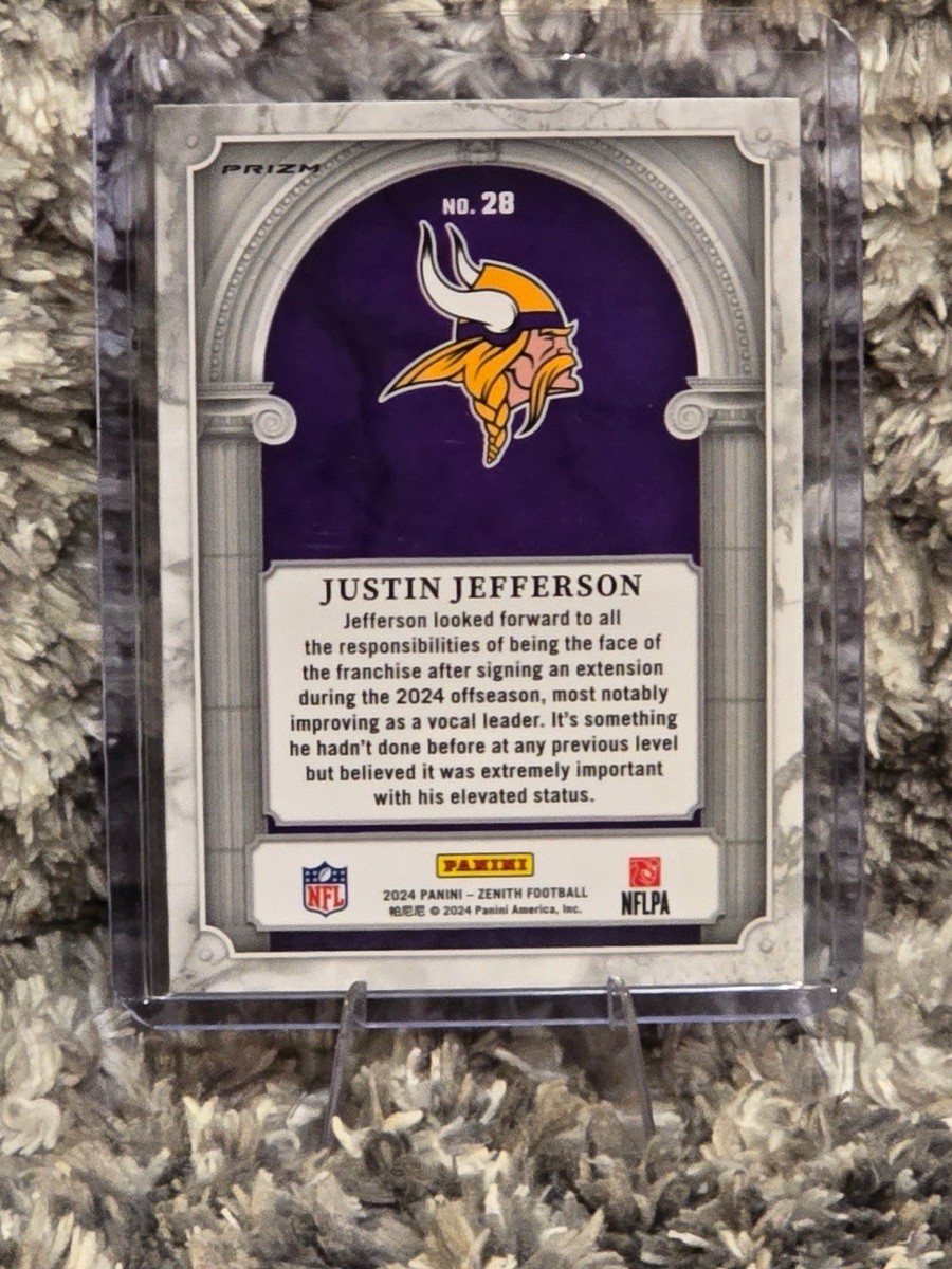 2024 Panini Zenith #28 - Z Marquee Justin Jefferson Orange Prizm