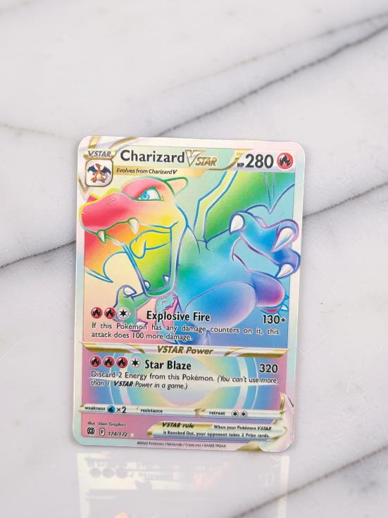 Custom made ~~ Charizard VSTAR Gold Metal Pokémon Card 