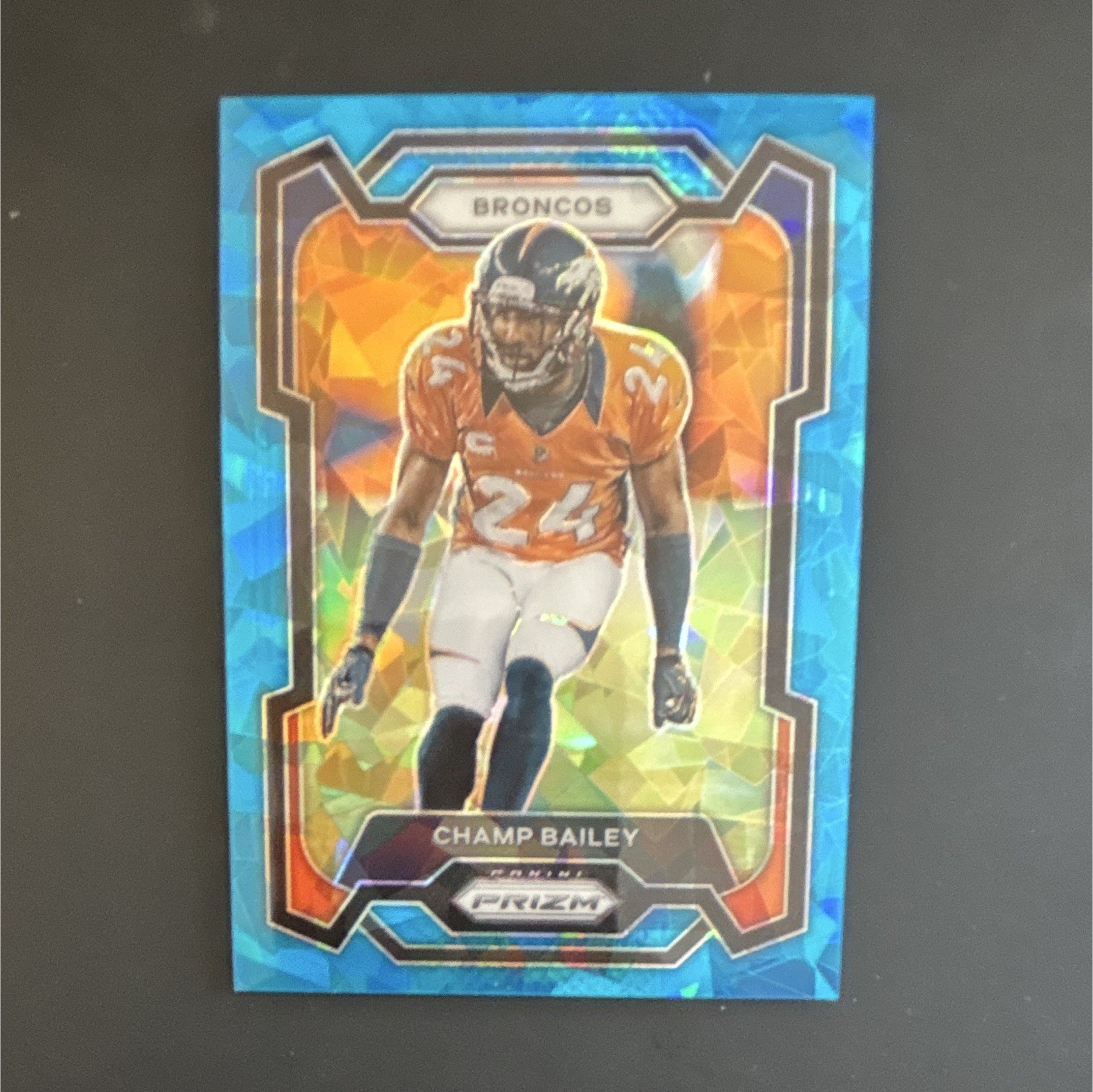 Panini Prizm 2023 Blue Cracked Ice Champ Bailey #91 16/99 Denver Broncos NFL
