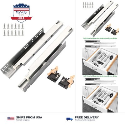 Hitess 6 Pair 22 Inch Undermount Soft Close Drawer Slides Full Extension | Bo...
