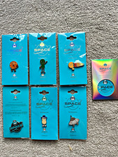 Jellycat Space Enamel Pin Badge Set with Sticker Pack Official Merchandise