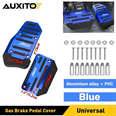 Universal Automatic Gas Brake Foot Pedal Throttle Pad Cover Auto Car Parts Blue