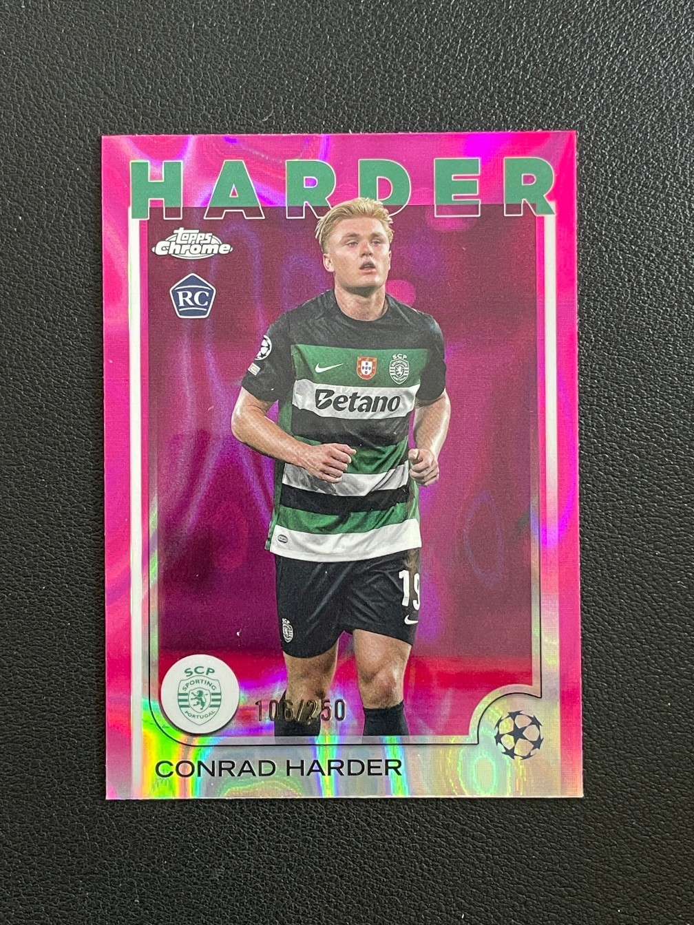 Conrad Harder 2024-25 Topps Chrome UEFA Pink Lava Refractor /250 #177