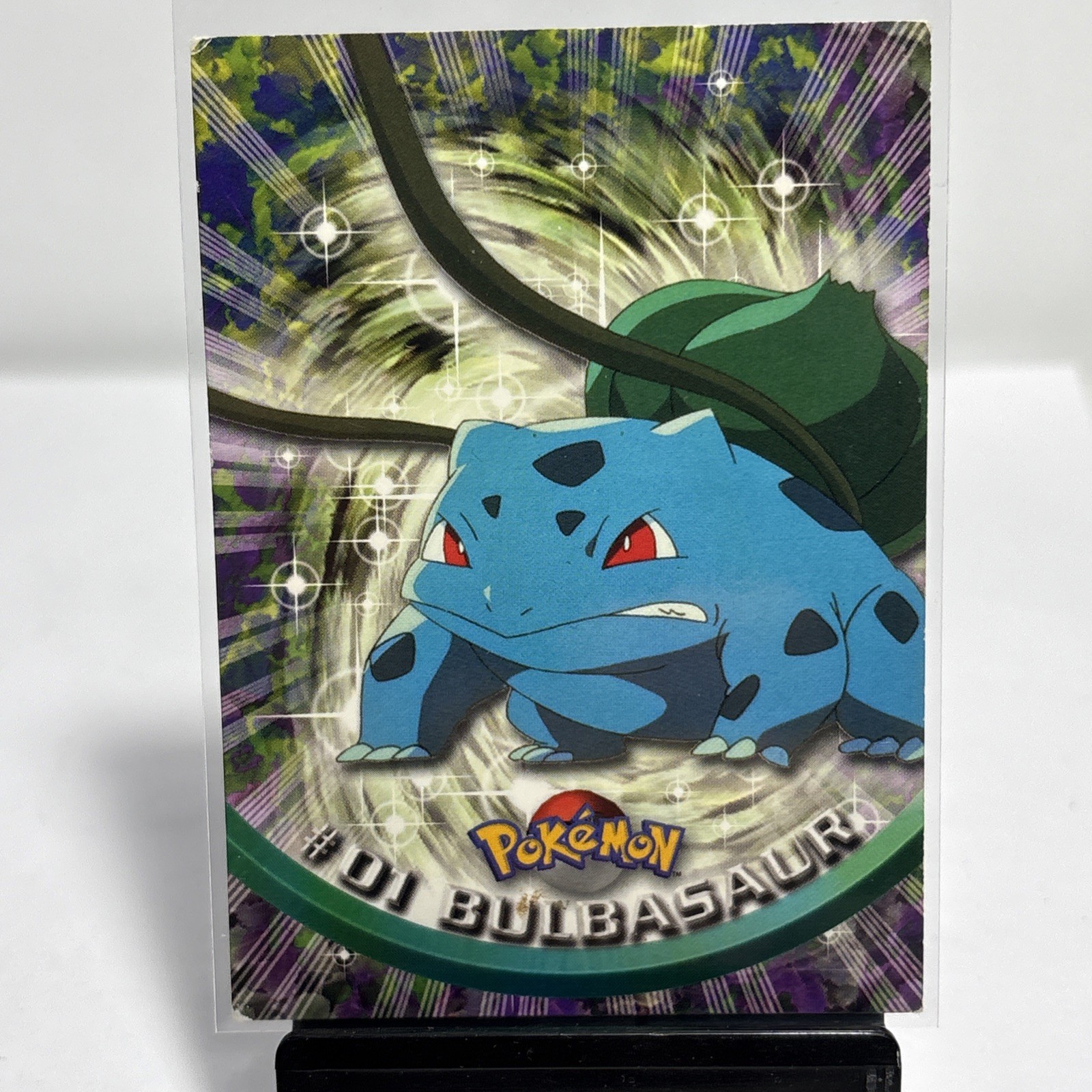 Bulbasaur #01 Vintage Pokemon 1999 Topps TV Animation Edition