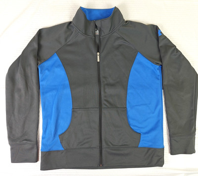 Under Armour Jacket Womens Large Full Zip Blue Gray Semi Fitted