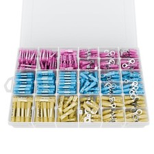 710Pcs Heat Shrink Wire Connectors Kit, Tinned Copper Electrical Terminals, W...