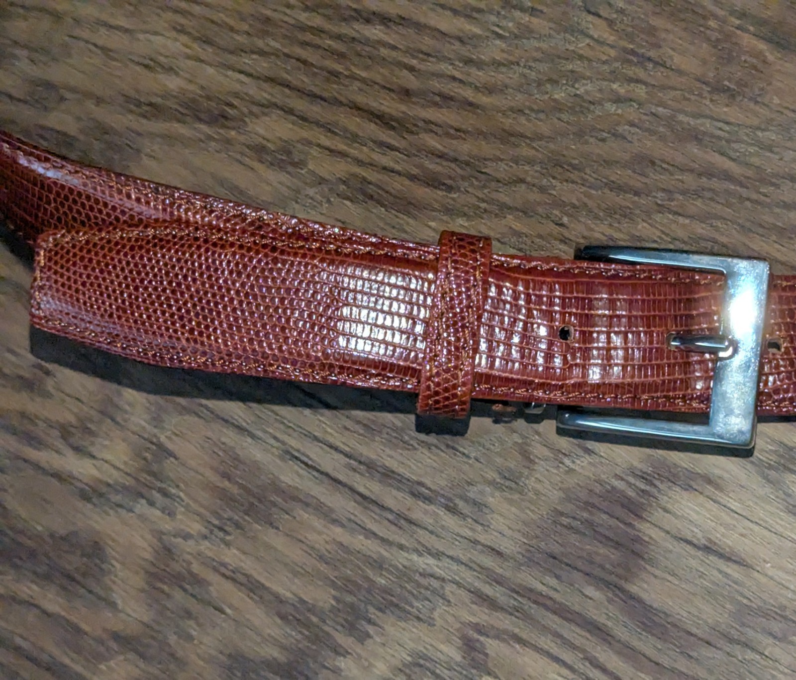 LEN Lifestyle Brown JAVA / Ring LIZARD Leather Sz… - image 12