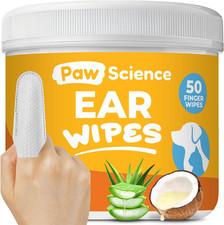 Dog Ear Cleaner Wipes   Finger Wipes for Dogs  Cats   Cleaning, Soothing,  Deo