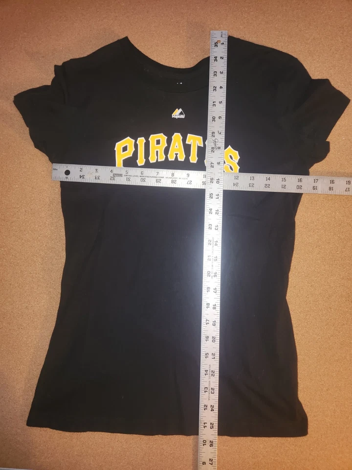 CAMISA ANDREW MCCUTCHEN #22 PIRATES PLAYER Negra Manga Corta Mujer Mediana  Foto 3 de 4