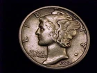 1927-S Mercury Dime, Very Fine to Extra Fine Grade.