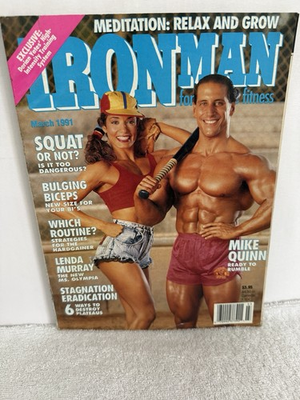 #ad IRONMAN Magazine March 1991 Dorian Yates Mike Quinn Lenda Murray Bodybuilding $11.98